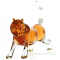 Decanter de licor de cristal sem chumbo em forma de tigre com